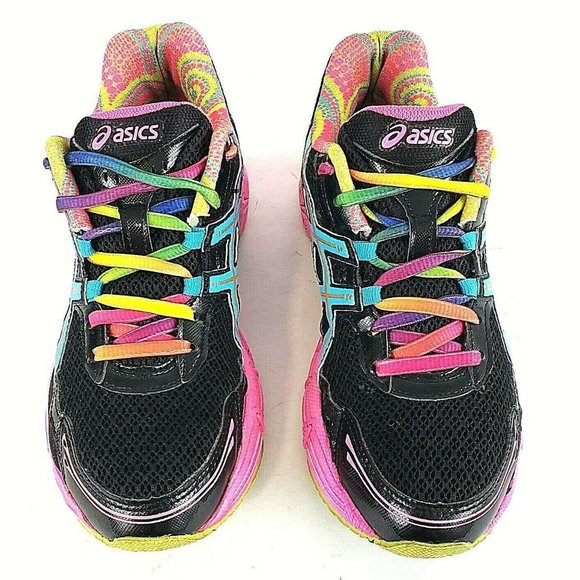 Asics | Shoes | Asics Womens Shoes Sz Us 7 Eu 38 Blk Rainbow Neon | Poshmark Asics | Shoes | Asics Womens Shoes Sz Us 7 Eu 38 Blk Rainbow Neon | Poshmark